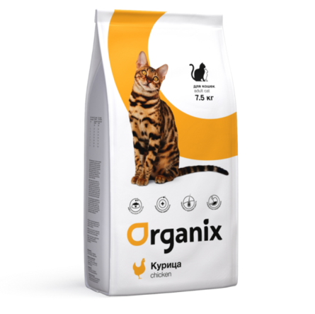 ORGANIX Adult Cat Сухой корм для взрослых кошек с курицей – интернет-магазин Ле’Муррр
