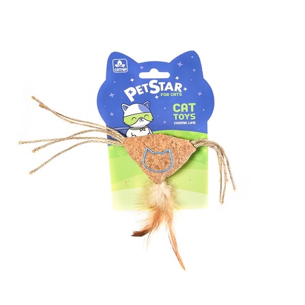 PET STAR Игрушка для кошек ПОДУШЕЧКА с мятой и перьями – интернет-магазин Ле’Муррр
