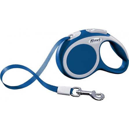 Flexi Vario Рулетка для собак до 50 кг, длина 8 м, ремень, синяя, арт. 279.596 купить в Воронеже с доставкой - цены интернет-магазина ЛеМуррр